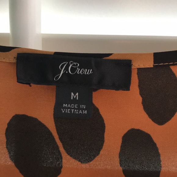 J Crew Cheetah Blouse with ruffle - Picture 5 of 5